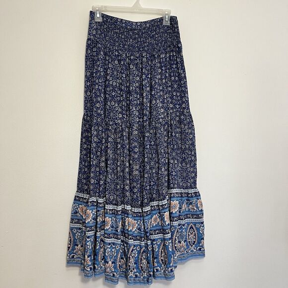 NATURAL LIFE Blue Floral Maxi Skirt - Picture 4 of 9